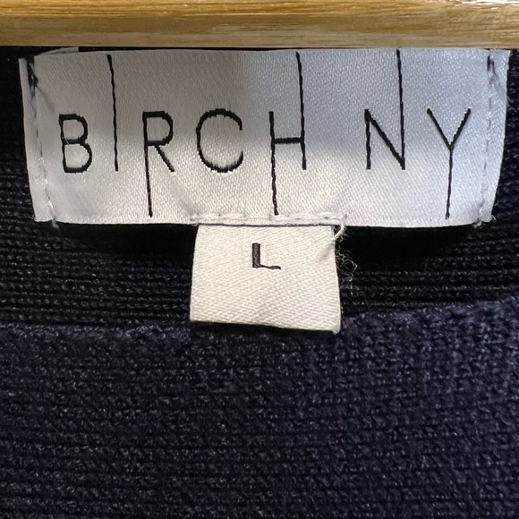 Birch NY Women's Size L Navy Crew Neck Stretch Knit Sweater long Sleeve - Picture 4 of 9